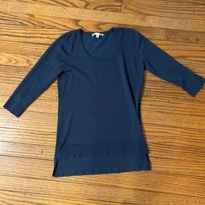 Very Nice! Blue 3/4 Length sleeves. Size Medium. Sweater.